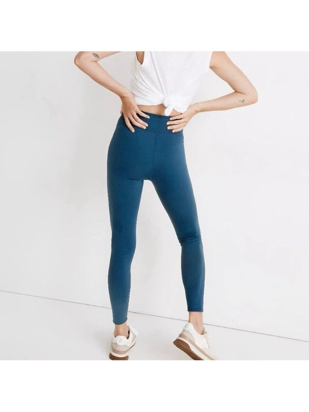 Madewell MWL Form Leggings Size Small Blue Hematite Stretch Compression Ankle